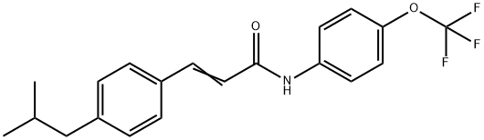 3-(4-ISOBUTYLPHENYL)-N-[4-(TRIFLUOROMETHOXY)PHENYL]ACRYLAMIDE Struktur