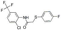 N-[2-CHLORO-5-(TRIFLUOROMETHYL)PHENYL]-2-[(4-FLUOROPHENYL)SULFANYL]ACETAMIDE Struktur