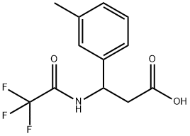 3-(3-METHYLPHENYL)-3-[(2,2,2-TRIFLUOROACETYL)AMINO]PROPANOIC ACID Struktur