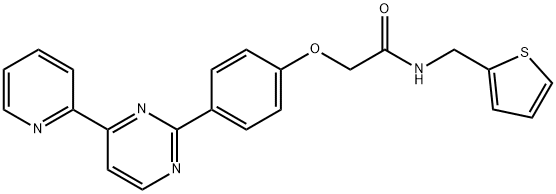 2-(4-[4-(2-PYRIDINYL)-2-PYRIMIDINYL]PHENOXY)-N-(2-THIENYLMETHYL)ACETAMIDE Struktur