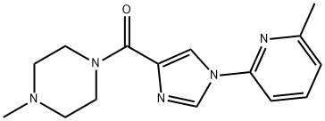 (4-METHYLPIPERAZINO)[1-(6-METHYL-2-PYRIDINYL)-1H-IMIDAZOL-4-YL]METHANONE Struktur