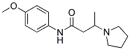 N-(4-METHOXYPHENYL)-3-(1-PYRROLIDINYL)BUTANAMIDE Struktur