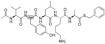 AC-VAL-TYR-LEU-LYS-ALA-THIOBENZYL ESTER Struktur