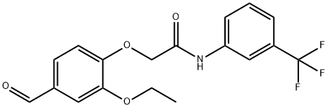 2-(2-ETHOXY-4-FORMYL-PHENOXY)-N-(3-TRIFLUOROMETHYL-PHENYL)-ACETAMIDE Struktur