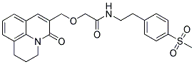 2-[(2,3-DIHYDRO-5-OXO-(1H,5H)-BENZO[IJ]QUINOLIZIN-6-YL)METHOXY]-N-(2-(4-(METHYLSULPHONYL)PHENYL)ETHYL)ACETAMIDE Struktur