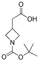 3-CARBOXYMETHYL-AZETIDINE-1-CARBOXYLIC ACID TERT-BUTYL ESTER Struktur