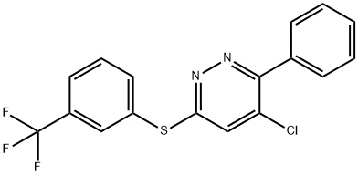 4-CHLORO-3-PHENYL-6-([3-(TRIFLUOROMETHYL)PHENYL]SULFANYL)PYRIDAZINE Struktur