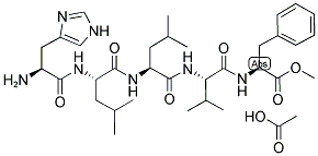 H-HIS-LEU-LEU-VAL-PHE-OME ACETATE SALT Struktur