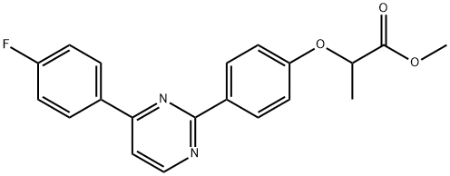 METHYL 2-(4-[4-(4-FLUOROPHENYL)-2-PYRIMIDINYL]PHENOXY)PROPANOATE Struktur