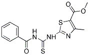 METHYL 2-{[(BENZOYLAMINO)CARBONOTHIOYL]AMINO}-4-METHYL-1,3-THIAZOLE-5-CARBOXYLATE Struktur