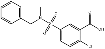 5-(BENZYL-METHYL-SULFAMOYL)-2-CHLORO-BENZOIC ACID Struktur