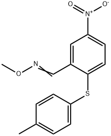 2-[(4-METHYLPHENYL)SULFANYL]-5-NITROBENZENECARBALDEHYDE O-METHYLOXIME Struktur