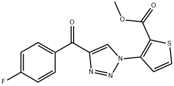 METHYL 3-[4-(4-FLUOROBENZOYL)-1H-1,2,3-TRIAZOL-1-YL]-2-THIOPHENECARBOXYLATE Struktur