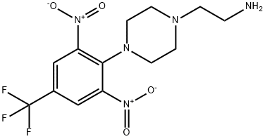 2,6-DINITRO-N-(2-PIPERAZINOETHYL)-4-(TRIFLUOROMETHYL)ANILINE Struktur