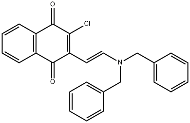 2-CHLORO-3-[(E)-2-(DIBENZYLAMINO)ETHENYL]NAPHTHOQUINONE Struktur