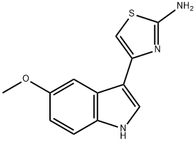 4-(5-METHOXY-1H-INDOL-3-YL)-THIAZOL-2-YLAMINE Struktur