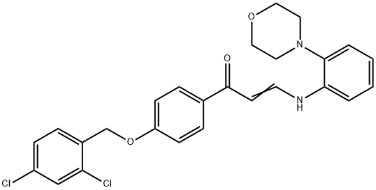 (E)-1-(4-[(2,4-DICHLOROBENZYL)OXY]PHENYL)-3-(2-MORPHOLINOANILINO)-2-PROPEN-1-ONE Struktur