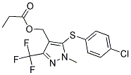 [5-[(4-CHLOROPHENYL)SULFANYL]-1-METHYL-3-(TRIFLUOROMETHYL)-1H-PYRAZOL-4-YL]METHYL PROPIONATE Struktur