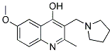 6-METHOXY-2-METHYL-3-PYRROLIDIN-1-YLMETHYL-QUINOLIN-4-OL Struktur