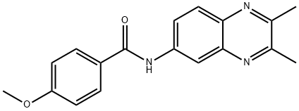 N-(2,3-DIMETHYL-6-QUINOXALINYL)-4-METHOXYBENZENECARBOXAMIDE Struktur