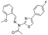 N-[4-(4-FLUOROPHENYL)-1,3-THIAZOL-2-YL]-N'-[(1E)-(2-METHOXYPHENYL)METHYLENE]ACETOHYDRAZIDE Struktur