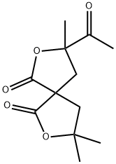 3-ACETYL-3,8,8-TRIMETHYL-2,7-DIOXASPIRO[4.4]NONANE-1,6-DIONE Struktur