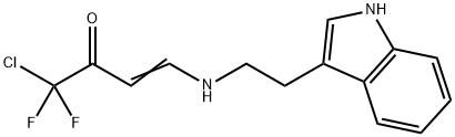 (E)-1-CHLORO-1,1-DIFLUORO-4-([2-(1H-INDOL-3-YL)ETHYL]AMINO)-3-BUTEN-2-ONE Struktur