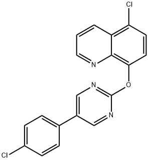 5-(4-CHLOROPHENYL)-2-PYRIMIDINYL 5-CHLORO-8-QUINOLINYL ETHER Struktur