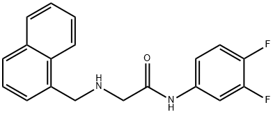 N-(3,4-DIFLUOROPHENYL)-2-[(1-NAPHTHYLMETHYL)AMINO]ACETAMIDE Struktur