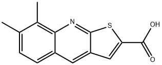 7,8-DIMETHYL-THIENO[2,3-B ]QUINOLINE-2-CARBOXYLIC ACID Struktur