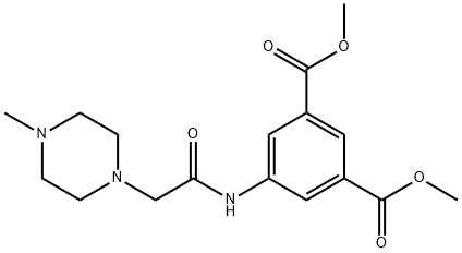 METHYL 3-(METHOXYCARBONYL)-5-(2-(4-METHYLPIPERAZINYL)ACETYLAMINO)BENZOATE Struktur