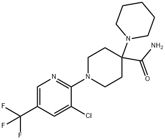 1-[3-CHLORO-5-(TRIFLUOROMETHYL)-2-PYRIDINYL]-4-(1-PIPERIDINO)PIPERIDINE-4-CARBOXAMIDE Struktur