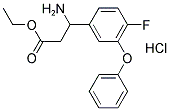 ETHYL 3-AMINO-3-(4-FLUORO-3-PHENOXYPHENYL)PROPANOATE HYDROCHLORIDE Struktur