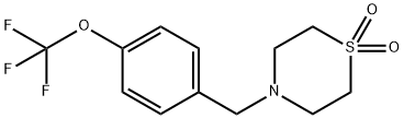 4-[4-(TRIFLUOROMETHOXY)BENZYL]-1LAMBDA6,4-THIAZINANE-1,1-DIONE Struktur