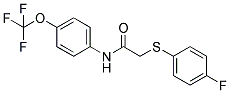 2-[(4-FLUOROPHENYL)SULFANYL]-N-[4-(TRIFLUOROMETHOXY)PHENYL]ACETAMIDE Struktur