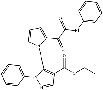 ETHYL 5-[2-(2-ANILINO-2-OXOACETYL)-1H-PYRROL-1-YL]-1-PHENYL-1H-PYRAZOLE-4-CARBOXYLATE Struktur