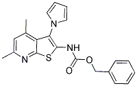 BENZYL N-[4,6-DIMETHYL-3-(1H-PYRROL-1-YL)THIENO[2,3-B]PYRIDIN-2-YL]CARBAMATE Struktur