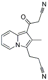 3-[3-(2-CYANO-ETHYL)-2-METHYL-INDOLIZIN-1-YL]-3-OXO-PROPIONITRILE Struktur