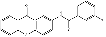 3-CHLORO-N-(9-OXO-9H-THIOXANTHEN-2-YL)BENZENECARBOXAMIDE Struktur