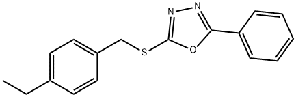 2-[(4-ETHYLBENZYL)SULFANYL]-5-PHENYL-1,3,4-OXADIAZOLE Struktur