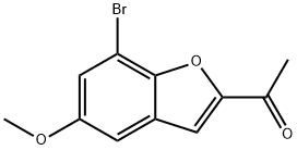 1-(7-BROMO-5-METHOXY-1-BENZOFURAN-2-YL)-1-ETHANONE Struktur