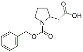 2-CARBOXYMETHYL-PYRROLIDINE-1-CARBOXYLIC ACID BENZYL ESTER Struktur