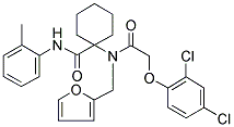 1-(2-(2,4-DICHLOROPHENOXY)-N-(FURAN-2-YLMETHYL)ACETAMIDO)-N-O-TOLYLCYCLOHEXANECARBOXAMIDE Struktur