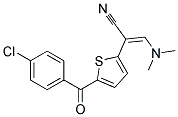 (Z)-2-[5-(4-CHLOROBENZOYL)-2-THIENYL]-3-(DIMETHYLAMINO)-2-PROPENENITRILE Struktur