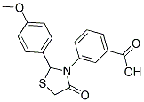 3-[2-(4-METHOXYPHENYL)-4-OXO-1,3-THIAZOLIDIN-3-YL]BENZOIC ACID Struktur