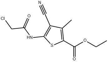 5-(2-CHLORO-ACETYLAMINO)-4-CYANO-3-METHYL-THIOPHENE-2-CARBOXYLIC ACID ETHYL ESTER Struktur