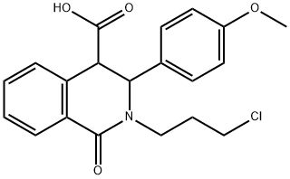 2-(3-CHLOROPROPYL)-3-(4-METHOXYPHENYL)-1-OXO-1,2,3,4-TETRAHYDRO-4-ISOQUINOLINECARBOXYLIC ACID Struktur