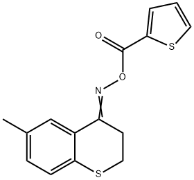 6-METHYL-4-([(2-THIENYLCARBONYL)OXY]IMINO)THIOCHROMANE Struktur