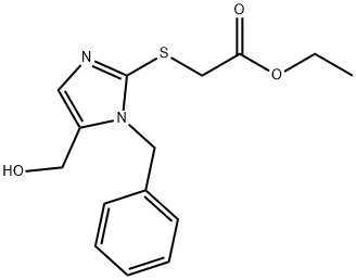 ETHYL 2-([1-BENZYL-5-(HYDROXYMETHYL)-1H-IMIDAZOL-2-YL]SULFANYL)ACETATE Struktur