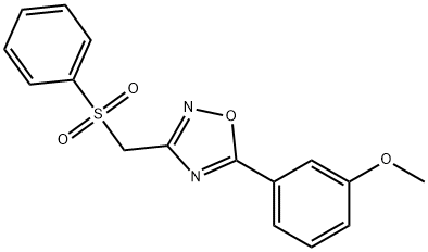 5-(3-METHOXYPHENYL)-3-[(PHENYLSULFONYL)METHYL]-1,2,4-OXADIAZOLE Struktur